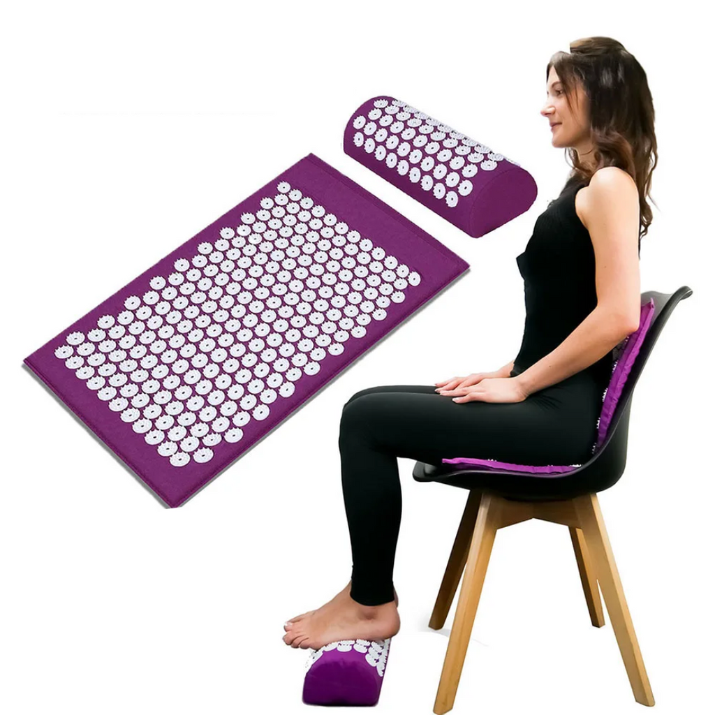 AkupressuurSet™ | Mat en kussen voor verlichting en ontspanning