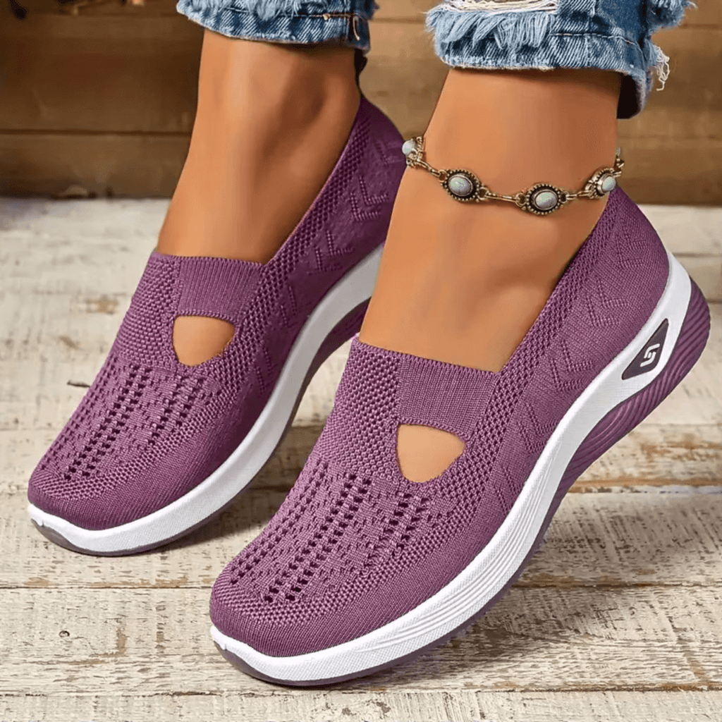 Signe™ | Lichte slip-on sneaker in gebreide stof
