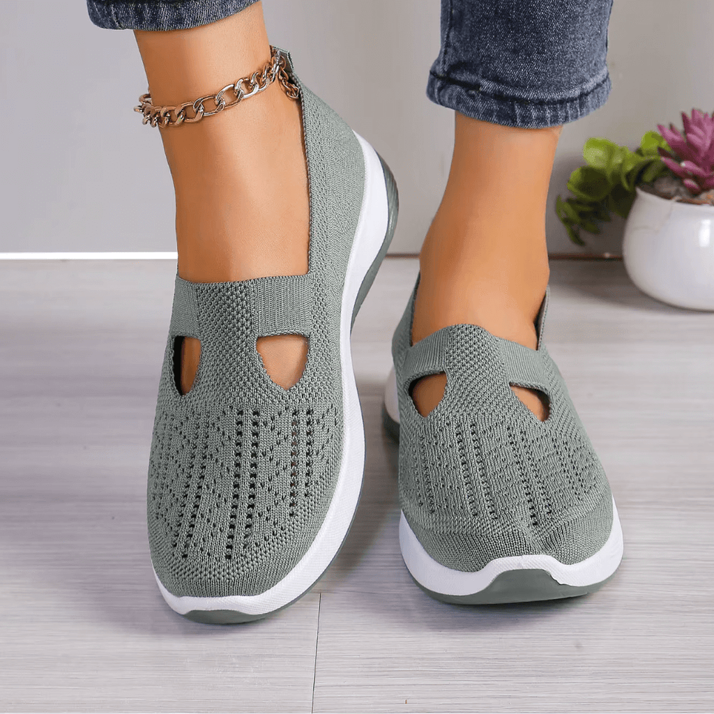 Signe™ | Lichte slip-on sneaker in gebreide stof