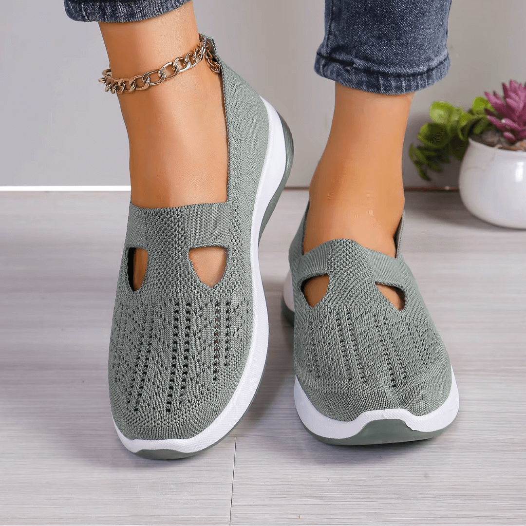 Signe™ | Lichte slip-on sneaker in gebreide stof