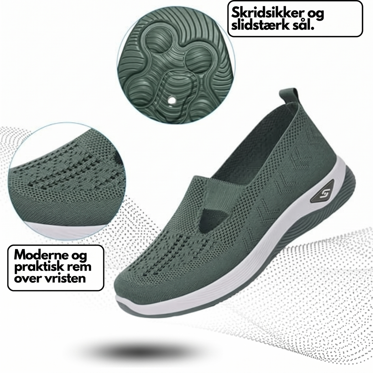Signe™ | Lichte slip-on sneaker in gebreide stof