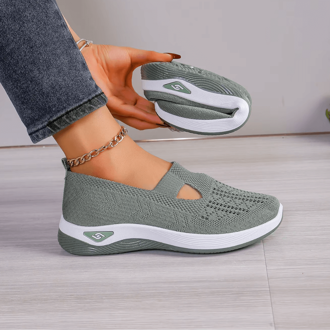 Signe™ | Lichte slip-on sneaker in gebreide stof