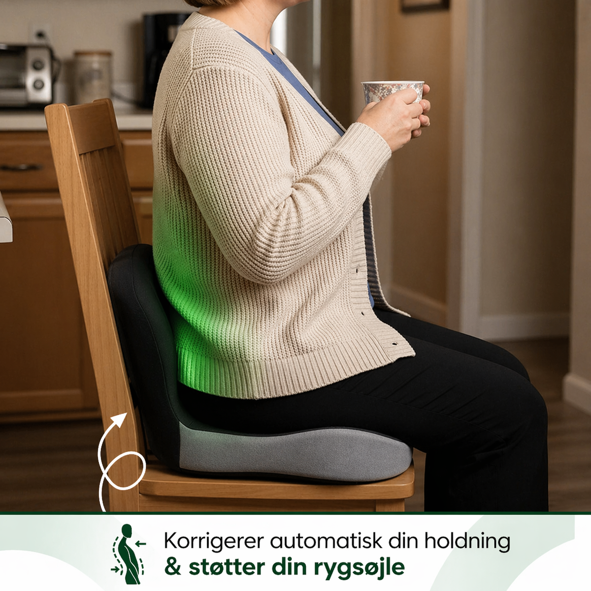SteunKussen™ | Ergonomisch zitkussen voor verlichting van rug en onderrug