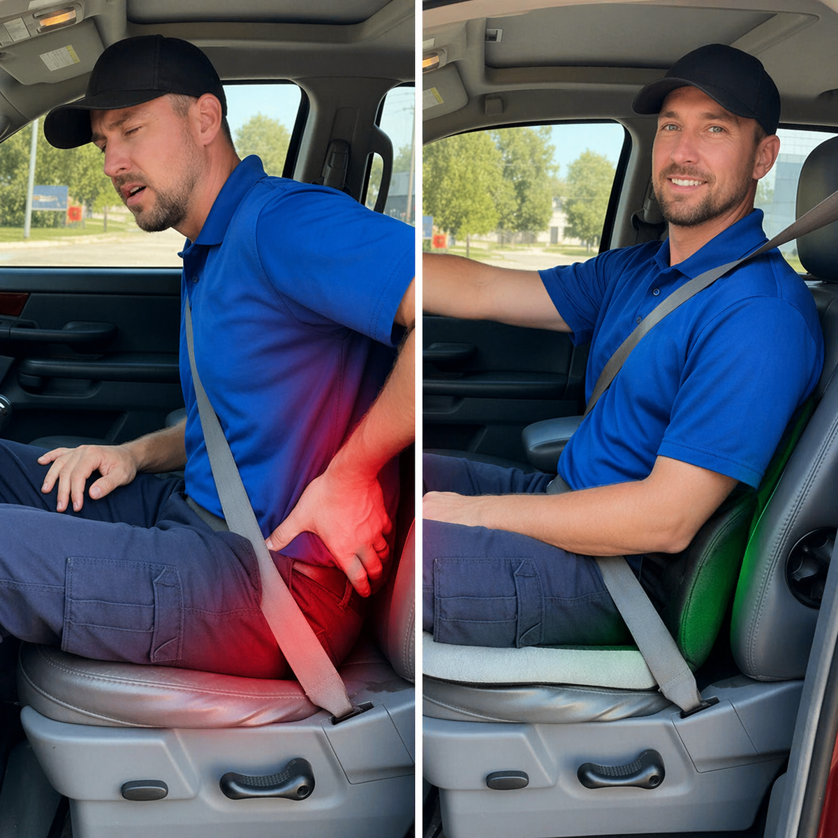 SteunKussen™ | Ergonomisch zitkussen voor verlichting van rug en onderrug
