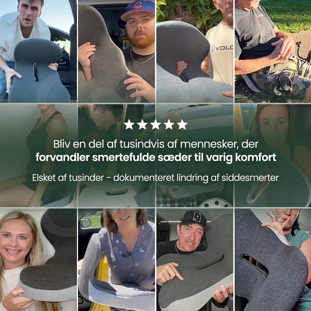 SteunKussen™ | Ergonomisch zitkussen voor verlichting van rug en onderrug
