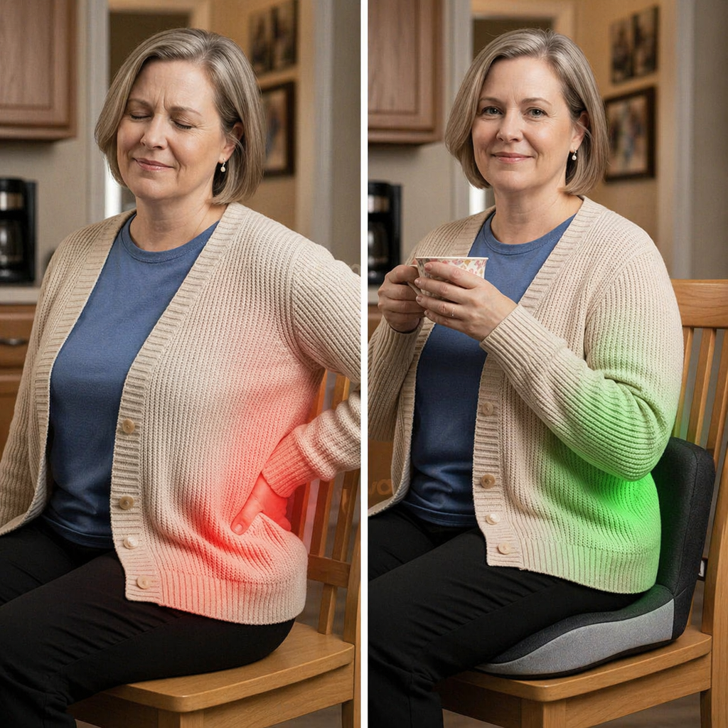 SteunKussen™ | Ergonomisch zitkussen voor verlichting van rug en onderrug